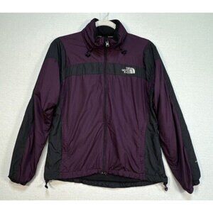 The North Face Women’s Hydrenalite Rain Hiking Hooded Jacket S/P Purple Black